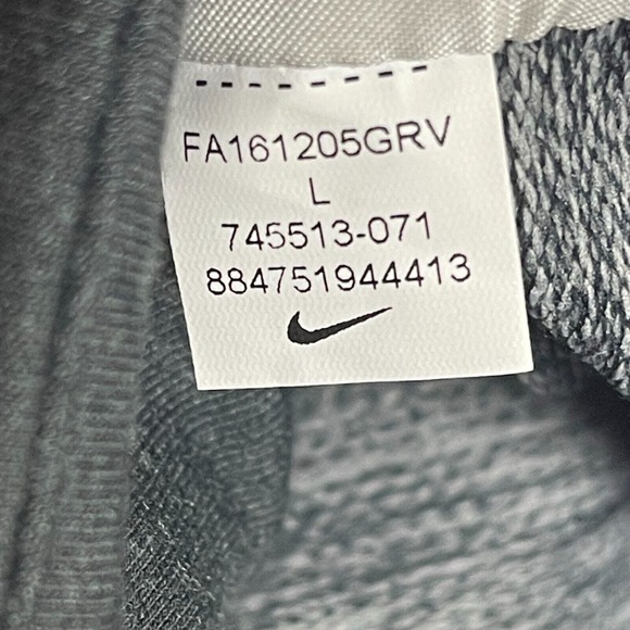 Nike Sweatshirt Adult Large Gray LA Rams Swoosh Dri Fit Full Zip NFL‎ Mens NWT - Picture 12 of 14